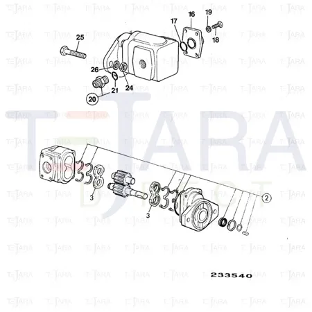 JCB Part No.# 919/75002, HYD.Pump single 51cc/REV - JCB Spare Parts