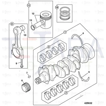 JCB Part No.# 02/192002, SHELL SET MAIN - JCB Spare Parts