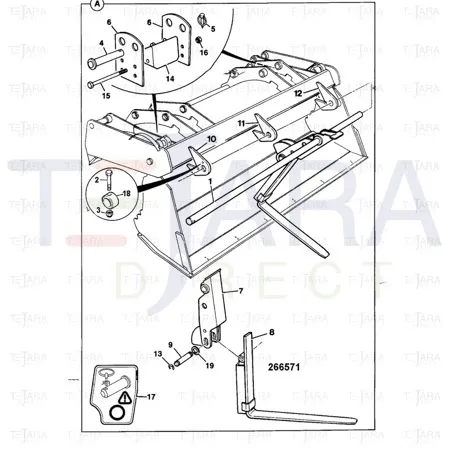 JCB Part No.# 125/00412, CARRIER,LINK ARM - JCB Spare Parts