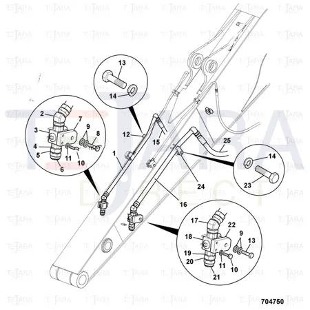 JCB Part No.# 816/90656, 135 DEGREE ELBOW ADAPTOR - JCB Spare Parts