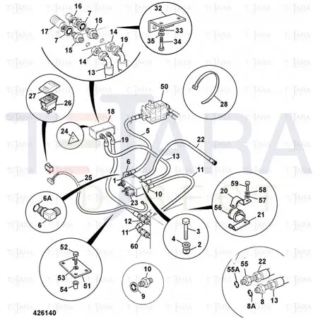 JCB Part No.# 25/221348, VALVE flow reg/relief - JCB Spare Parts