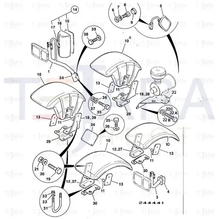 JCB Part No.# 1315/3517Z, BOLT M12x75 - JCB Spare Parts