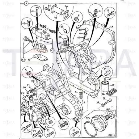 JCB Part No.# 718/44900, Harness 2-way link 40mm long Packard-AMP - JCB Spare Parts