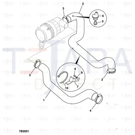 JCB Part No.# 2201/0016, CLIP - WORMDRIVE 90/110mm(KANBAN) - JCB Spare Parts