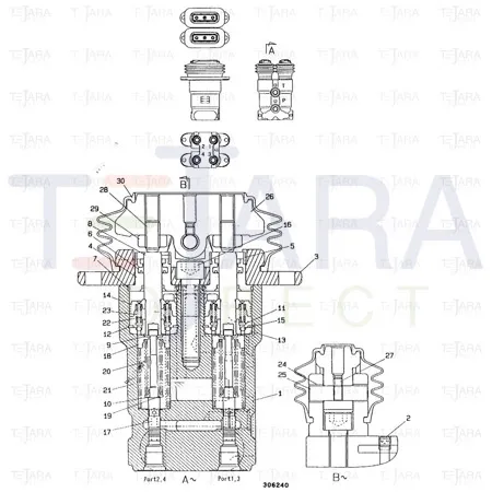 JCB Part No.# LQC0035, KIT-SEAL 1 - JCB Spare Parts