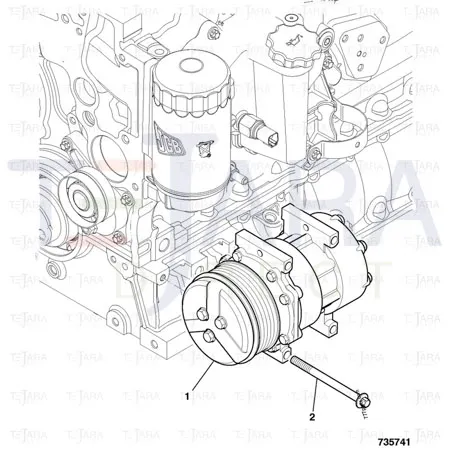 JCB Part No.# 320/08563, AIR-CON COMPRESSOR 24v - JCB Spare Parts