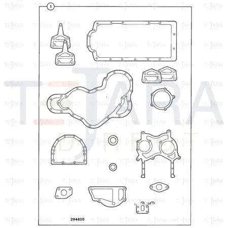 JCB Part No.# 02/202524, KIT, GASKET BOTTOM - JCB Spare Parts