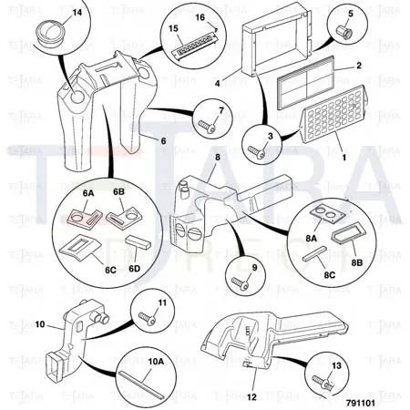 JCB Part No.# 826/11485, FIR TREE BUTTON 25 DIA HEAD - JCB Spare Parts