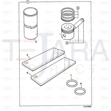 JCB Part No.# 02/201140, KIT-PISTON RING - JCB Spare Parts