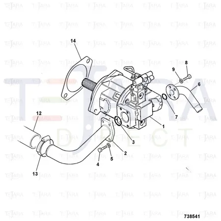 JCB Part No.# 813/10206, Gasket pump face variflow pump - JCB Spare Parts