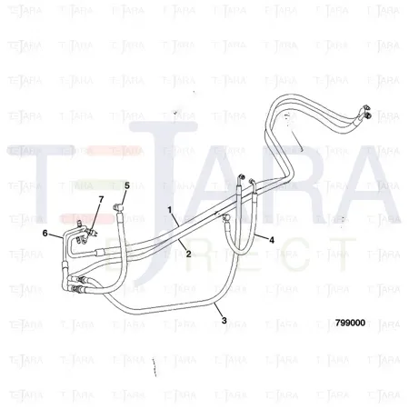 JCB Part No.# 649/51879, HOSE AIR CONDITIONING - JCB Spare Parts