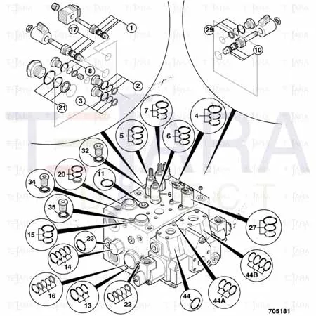 JCB Part No.# 20/951236, KIT, SEAL - JCB Spare Parts
