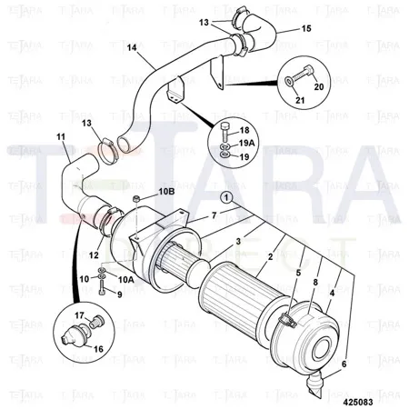 JCB Part No.# 834/10592, AIR HOSE - JCB Spare Parts