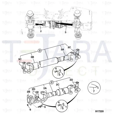 JCB Part No.# 914/60291, Propshaft Rear - JCB Spare Parts