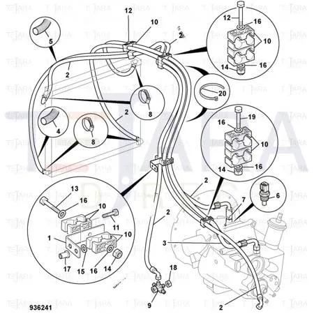 JCB Part No.# 332/D1594, HOSE 5/8BSP 3900mm - JCB Spare Parts