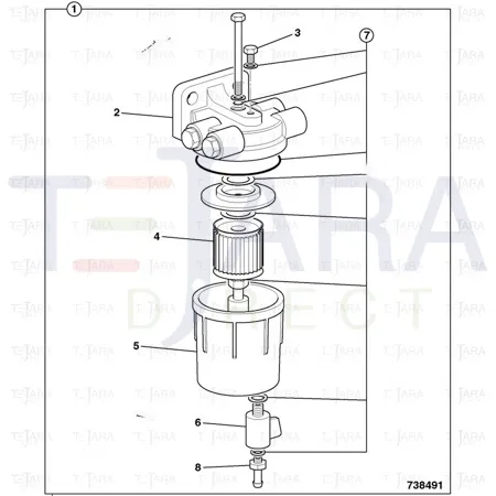JCB Part No.# 32/925568, BOWL FUEL SDI - JCB Spare Parts