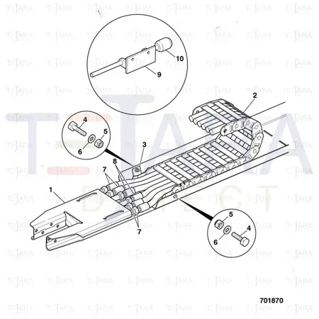 JCB Part No.# 612/80158, HOSE 3/8BSP 2400mm - JCB Spare Parts