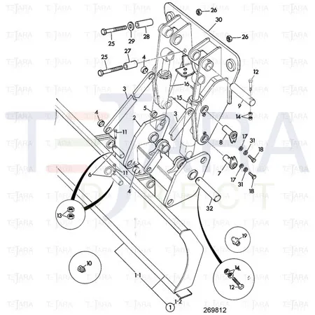 JCB Part No.# 331/14841, TUBE BUSHING - JCB Spare Parts