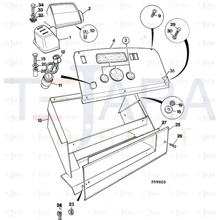 JCB Part No.# 123/06326, COVER, LOADER VALVE - JCB Spare Parts