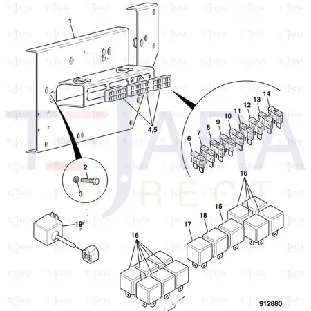 JCB Part No.# 332/S3924, FOG LIGHT RELAY - JCB Spare Parts