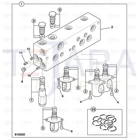 JCB Part No.# 25/223171, CHECK VALVE - JCB Spare Parts