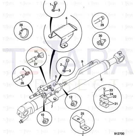 JCB Part No.# 1315/3413D, HEX.BOLT M10x55 LG - JCB Spare Parts