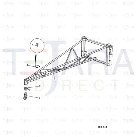 JCB Part No.# 545/41600, Jib 4 metre extension assembly - JCB Spare Parts