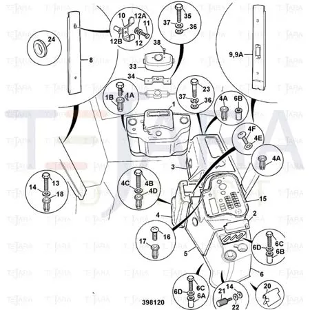 JCB Part No.# 123/04531, (W) (P) AIR REGISTER - JCB Spare Parts