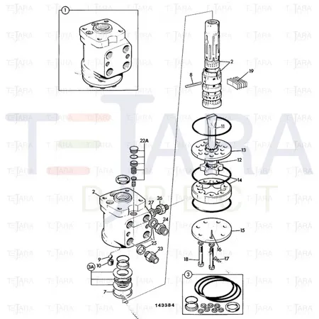 JCB Part No.# 35/410700, STEER VALVE - JCB Spare Parts