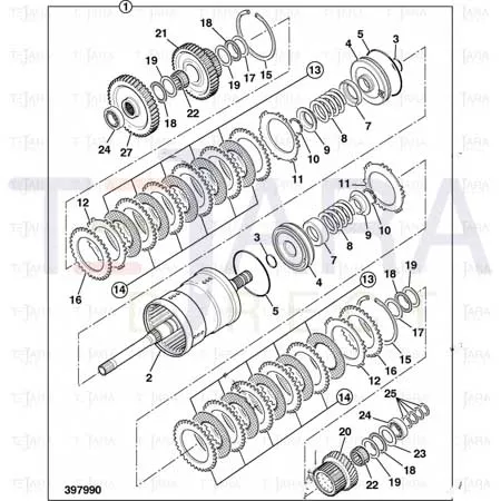 JCB Part No.# 823/10264, WASHER-THRUST - JCB Spare Parts
