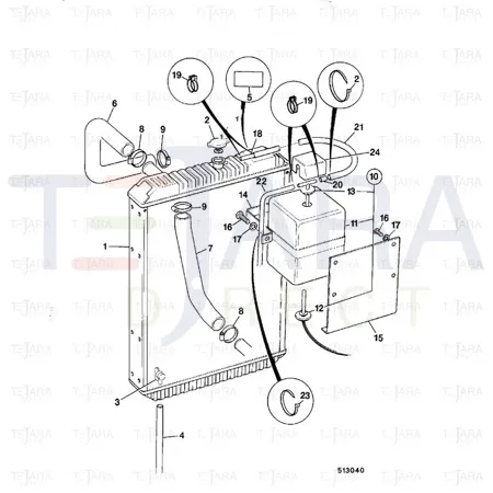 JCB Part No.# KHH0258, Hose - JCB Spare Parts