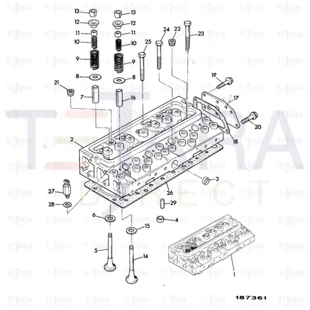 JCB Part No.# 02/201649, GUIDE VALVE EXHUAST - JCB Spare Parts