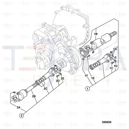 JCB Part No.# 1305/0410Z, SET 1/2UNFx1.1/2 HT - JCB Spare Parts