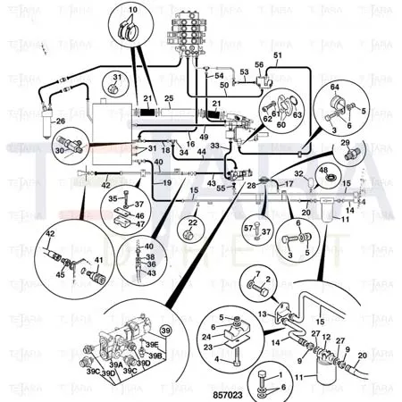 JCB Part No.# 615/29600, HOSE 3/4"BSP - JCB Spare Parts