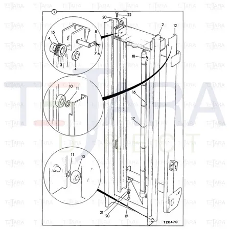 JCB Part No.# 190/40803, CHAIN GUIDE ROLLER.506B - JCB Spare Parts