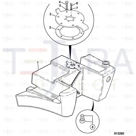 JCB Part No.# 160/15747, FUEL TANK ABI - JCB Spare Parts