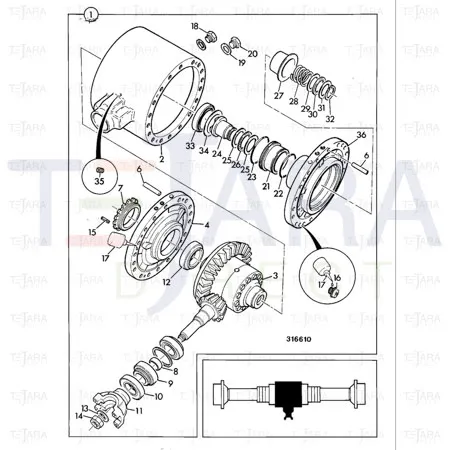 JCB Part No.# 2203/0060, EXTERNAL CIRCLIP 45mm DIA - JCB Spare Parts