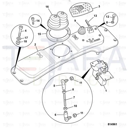 JCB Part No.# 821/10218, CLAMP RING.EXC.CONTROL - JCB Spare Parts