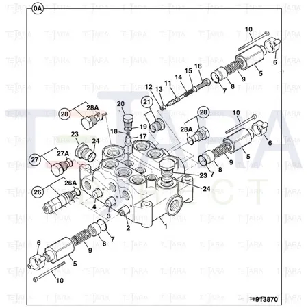JCB Part No.# 332/C2464, Valve main relief - JCB Spare Parts