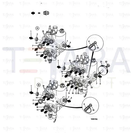 JCB Part No.# 816/15118, ADAPTOR - JCB Spare Parts