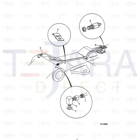 JCB Part No.# 159/29705, PIPE.REMOTE GREASING - JCB Spare Parts