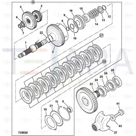 JCB Part No.# 907/20032, BEARING - TAPER ROLLER - JCB Spare Parts