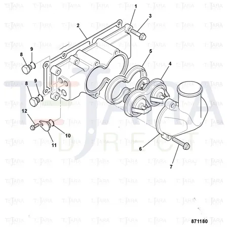 JCB Part No.# SC1431979, Thermostat 75 degrees - JCB Spare Parts