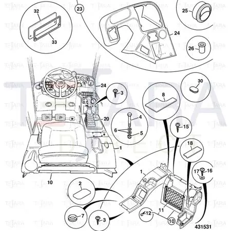 JCB Part No.# 826/11067, M6 THREADED INSERT - JCB Spare Parts