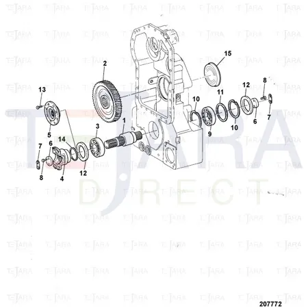 JCB Part No.# 04/801251, FLANGE -OUTPUT - JCB Spare Parts