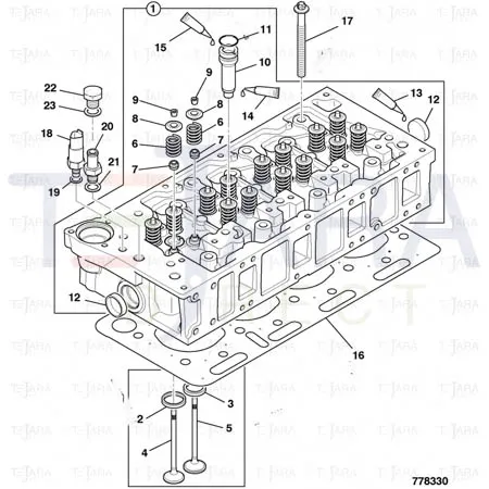 JCB Part No.# 320/04521, BONDED SEAL - JCB Spare Parts
