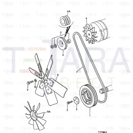JCB Part No.# 262/36800, FAN (ENGINE) - JCB Spare Parts