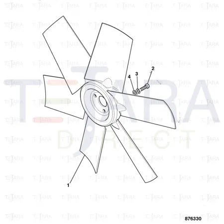 JCB Part No.# 321/10251, Fan cooling - JCB Spare Parts