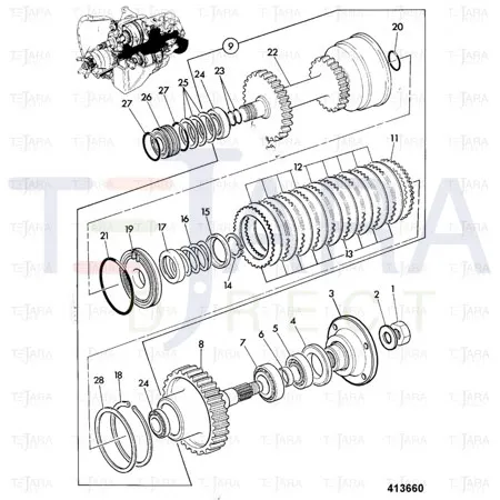 JCB Part No.# 907/05900, BEARING COMPLETE - JCB Spare Parts