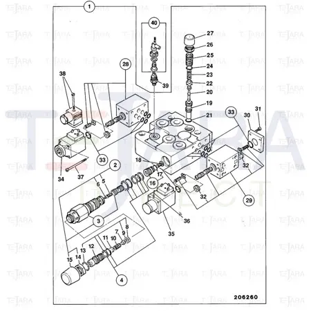 JCB Part No.# 25/979727, VALVE ASSEMBLY - JCB Spare Parts